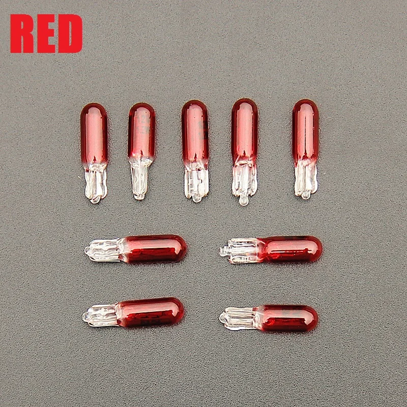 100 шт 286 T5 DC 12V 1,2 W W1.2W W2x4.6d автомобильный клиновидный приборный светильник T5 стеклянный автомобильный светильник