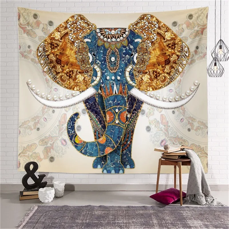 Настенный гобелен в индийском национальном стиле со слоном 3d ретро для украшения