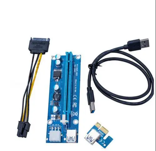 Кабель питания TPFEEL 6pin USB3.0 PCI E Express 1х 16x удлинитель GPU переходная карта 60 см SATA|usb3.0