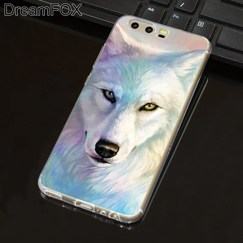 Мягкий силиконовый чехол из ТПУ DREAMFOX L611 Wolf And Lion для Huawei P8 P9 P10 Lite Plus 2017 Honor 8 Pro 9 6X |