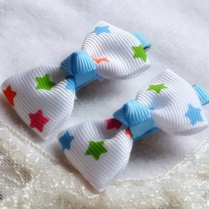 300 шт./лот лидер продаж Детская мини лента с бантом для девочек цветная волос со