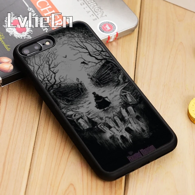 LvheCn чехол для телефона с изображением черепа из дома привидениями iPhone 11 12 Pro X XR XS