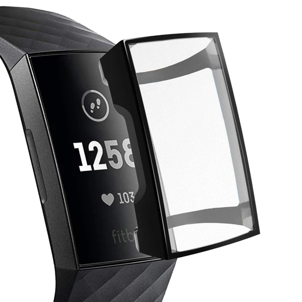 Черный Чехол SPEDKOY из ТПУ для Clear Charge 2 прозрачный защитный чехол для Fitbit Charge 3 Band Smart Защитная пленка для часов - Цвет: Черный