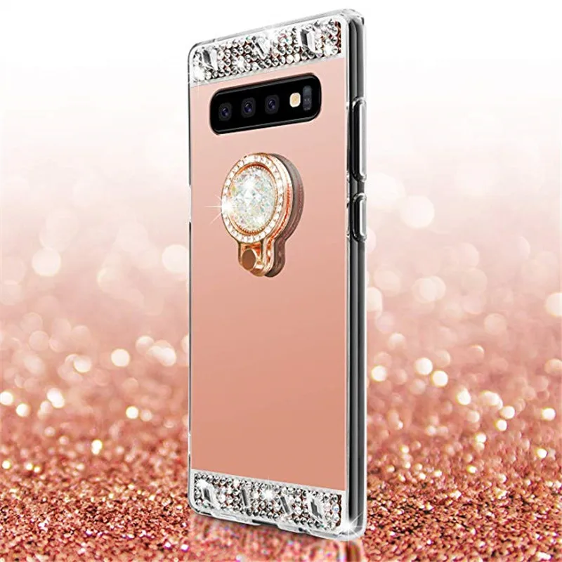 Роскошный зеркальный чехол для телефона Samsung Galaxy S10 Plus S10e S8 S9 S6 S7 Edge Note 8 9 5 J3 J5 J7 A3 A5 A7