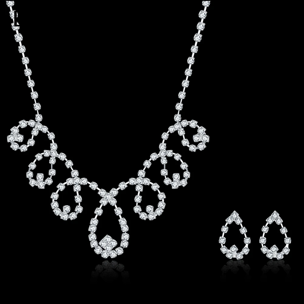 Наборы Свадебные украшения для невест viennois brinco conjuntos де joyas pendientes Dahu Рико