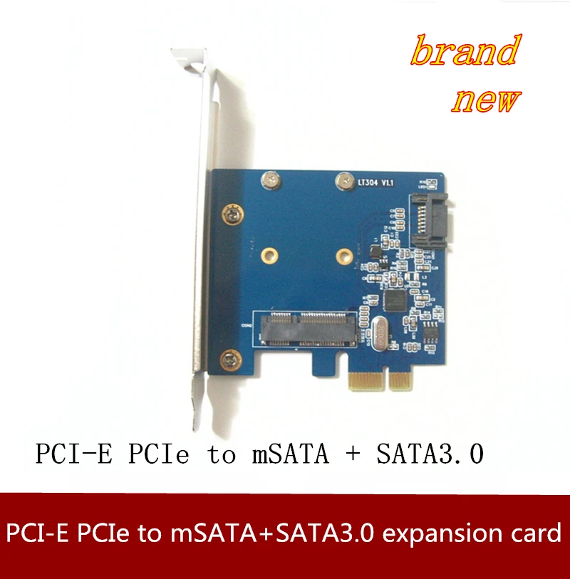 Настольная комбинированная Плата расширения MSATA PCI E PCIe к mSATA + SATA3.0 поддерживает