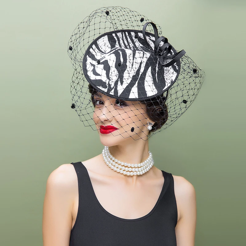 

Women Original Design Small Cap Lady European and American Fashion Hat Shading Zebra Designer Recommend Party Cap B-4828