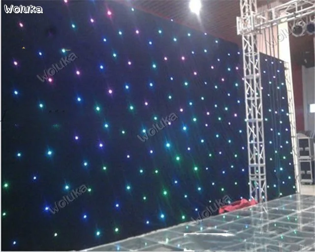 Разноцветные Звездные занавески с RGB-подсветкой три в одном для сценического