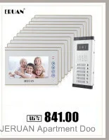 JERUAN квартира 4,3 дюймов ЖК-видео домофон 12 ручной монитор 1 HD IR COMS камера для 12 дома