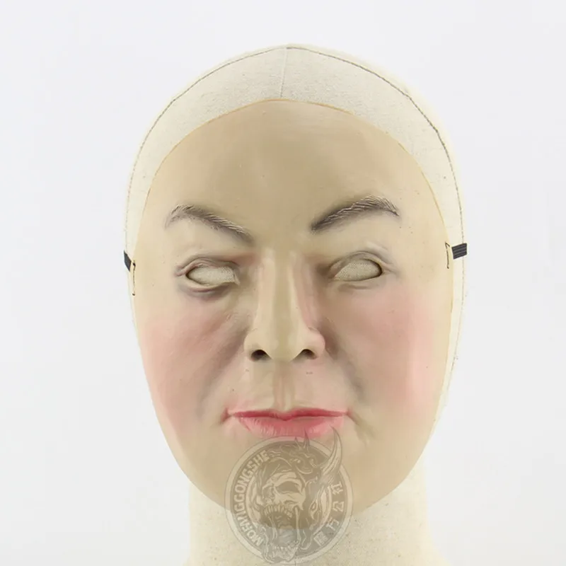 Латексная маска для лица Реалистичная Хэллоуина страшные маски|human skin mask|asian face