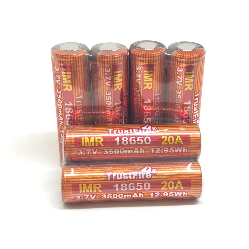 2 шт./лот TrustFire IMR 18650 20A 3 7 В 3500 мАч 12 95wh высокочастотная перезаряжаемая литиевая