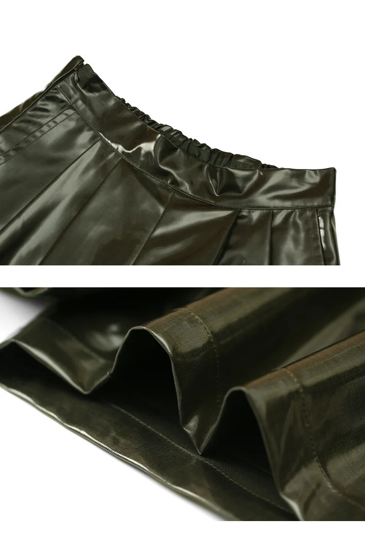 ELFSACK, новинка весны, женские шорты из искусственной кожи, Модные свободные женские шорты до колена больших размеров