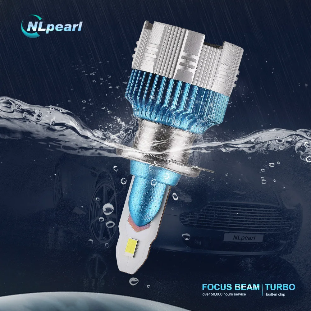 Nlpearl 2x Mi2 Led H7 лампы для передних фар H4 H7 светодиодный мини H3 H1 9005/HB3 9006/HB4 H8 H9 H11 50 Вт 8000LM авто лампы фары 6000K 12V