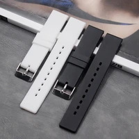 mens silicone strap 18mm ladies waterproof outdoor soft sports sweat proof natural rubber strap accessories pin buckle