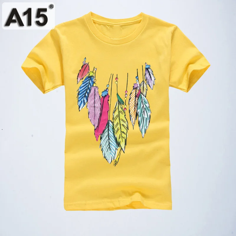 K4T52Yellow A15 больших размеров для мальчиков, Детская футболка, хлопковая футболка на лето с коротким рукавом на возраст 6, 8, 10, 12 лет, 14 лет, подростковая одежда для детей топы, футболка для маленьких девочек Футболка - Цвет: K4T52Yellow