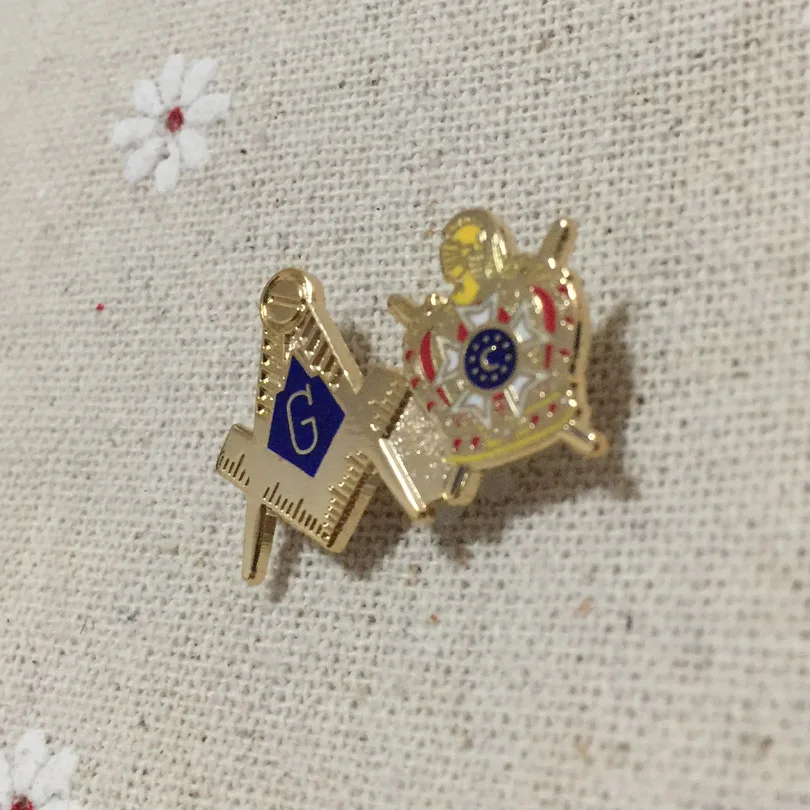 100pcs mason freemason INTERNATIONAL ORDER OF DeMOLAY masonic square and compass lapel pin badges brooch for the lodge | Дом и сад