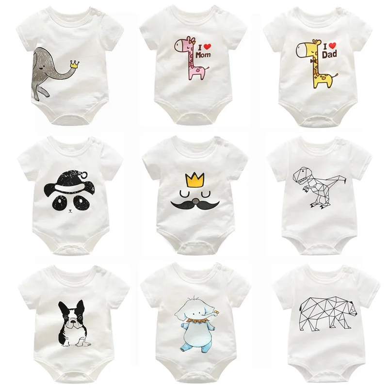 Прямая поставка детское боди с мультяшным рисунком комбинезон для младенцев