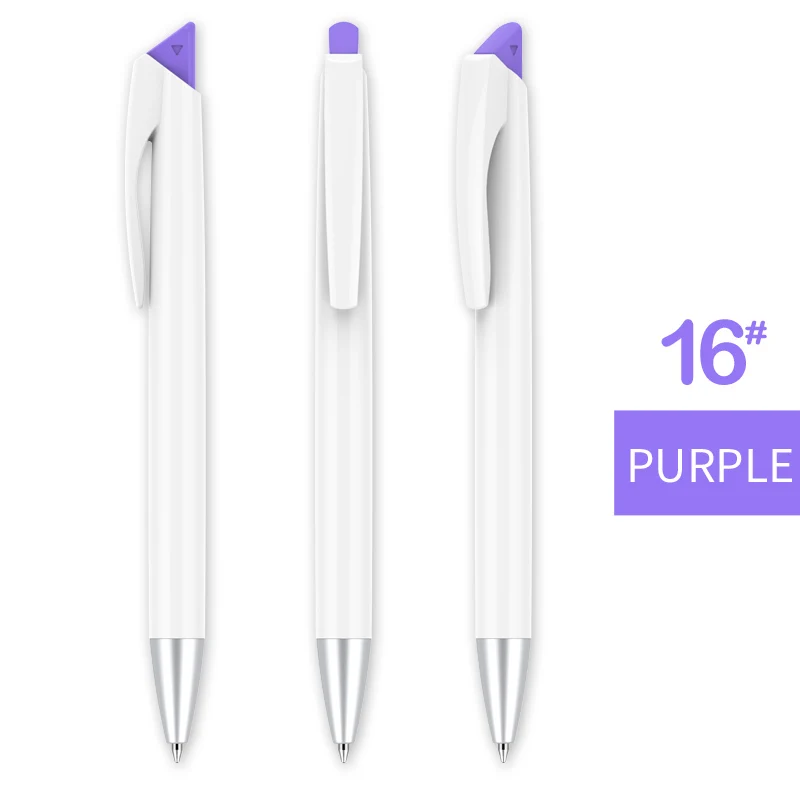 Purple 200 шт./партия шариковая ручка бизнес клик Действие Шариковая Ручка индивидуальный логотип печать рекламные ручки - Цвет: Purple