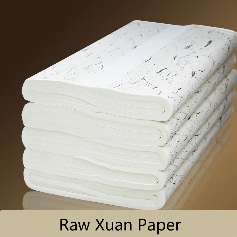 100 листов сырой бумаги Xuan Papel Arroz каллиграфическая кисть для письма китайской