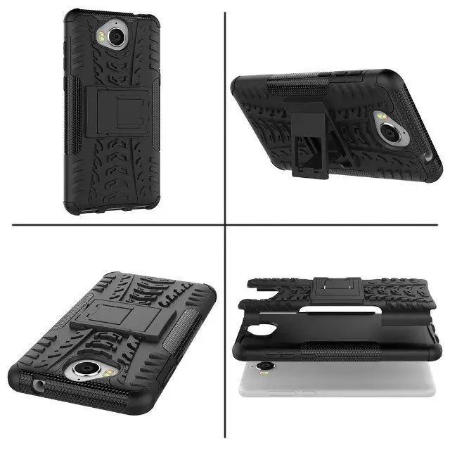 Для Coque Huawei Y5 2017 чехол TPU + PC гибридный Панцири Чехол С Подставкой Мягкий защитник