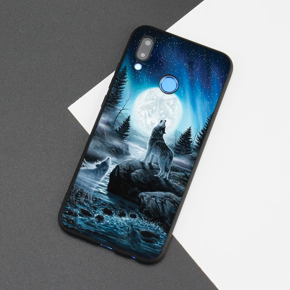 Силиконовый чехол для huawei P20 P10 P9 P8 Lite Pro P Smart+ Nova 3i 3E чехол для телефона s волк Дракон животные