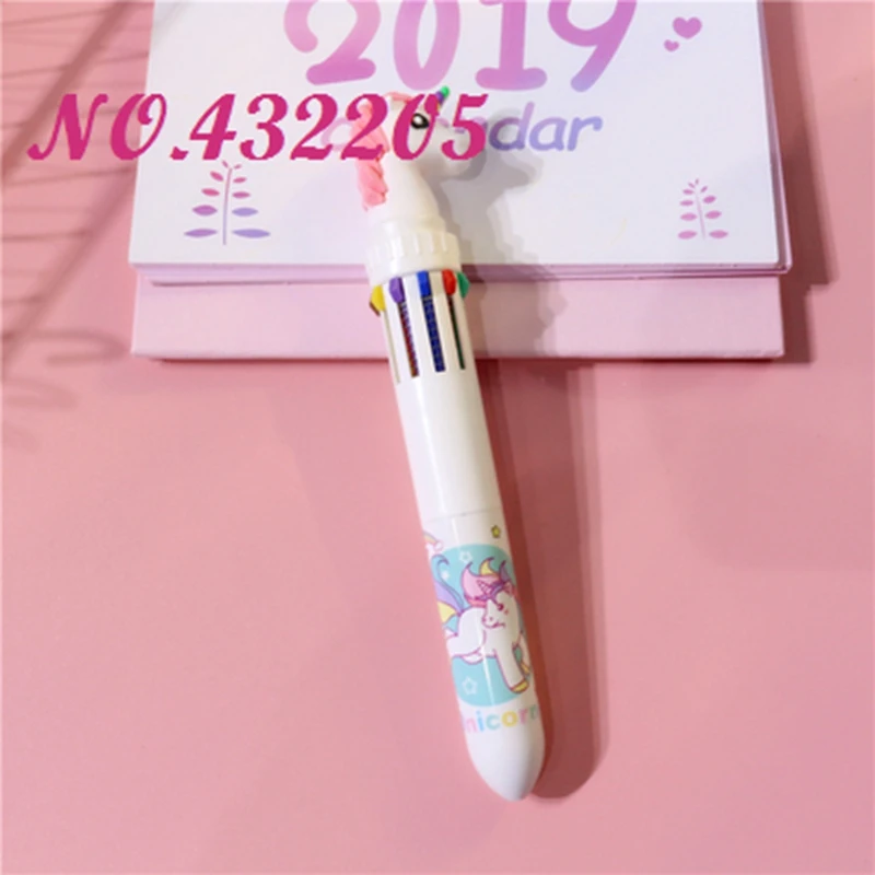 Мультфильм новая мечта Единорог 10 Colorfuls Коренастый Подарочная шариковая ручка ручки канцелярские вечерние пользу поставок день рождения Дети Подарки другу