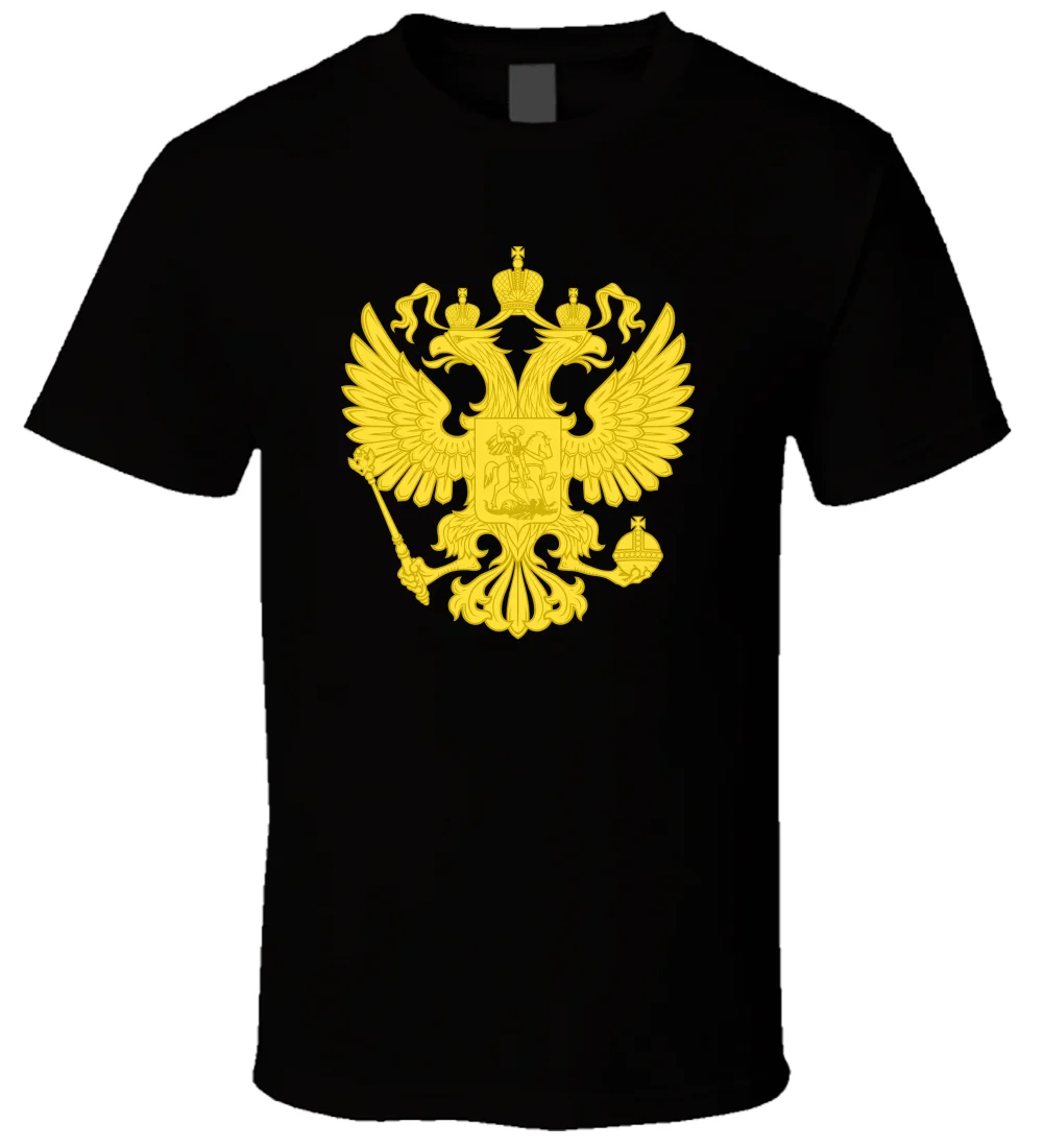 Русская герб Россия Федерация 1 футболка уличная одежда Повседневная