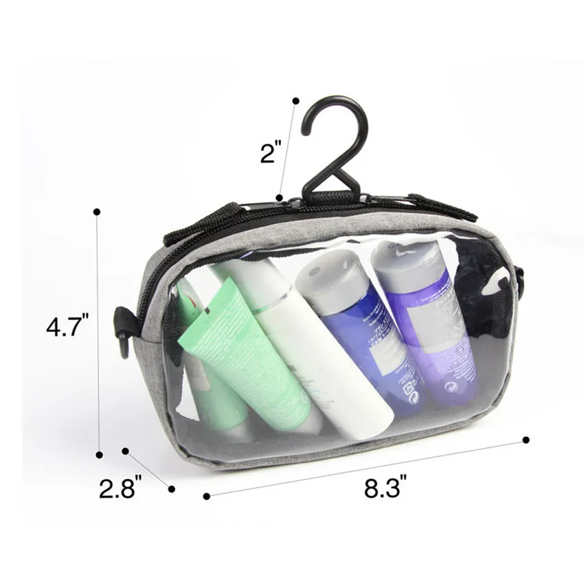 Micom Makeup Toiletries Bag Clear TSA Approved Carry-on Travel Packing Organizers Accessories Wash Pouch with Hook | Багаж и сумки