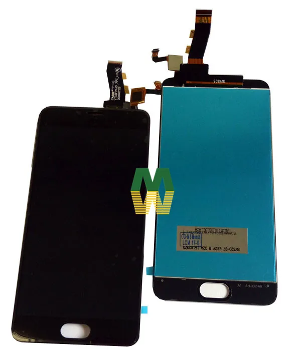 Сенсорный ЖК экран 5 2 дюйма для Meizu M5 Mini M611D M611H M611Y M611A черно белый с