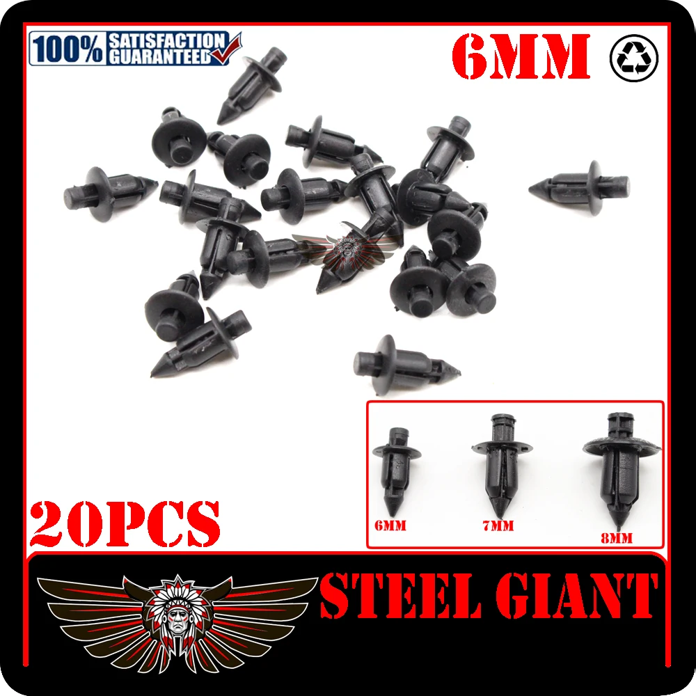 20 шт. 7 мм ATV аксессуары для мотоциклов нейлоновая обтекатель отделка панель