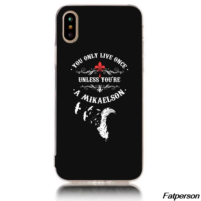 Жесткий прозрачный чехол с дневниками вампира для Apple iPhone 7 7plus X 8 8plus 6splus 6s 6plus 6 5 5s 5c
