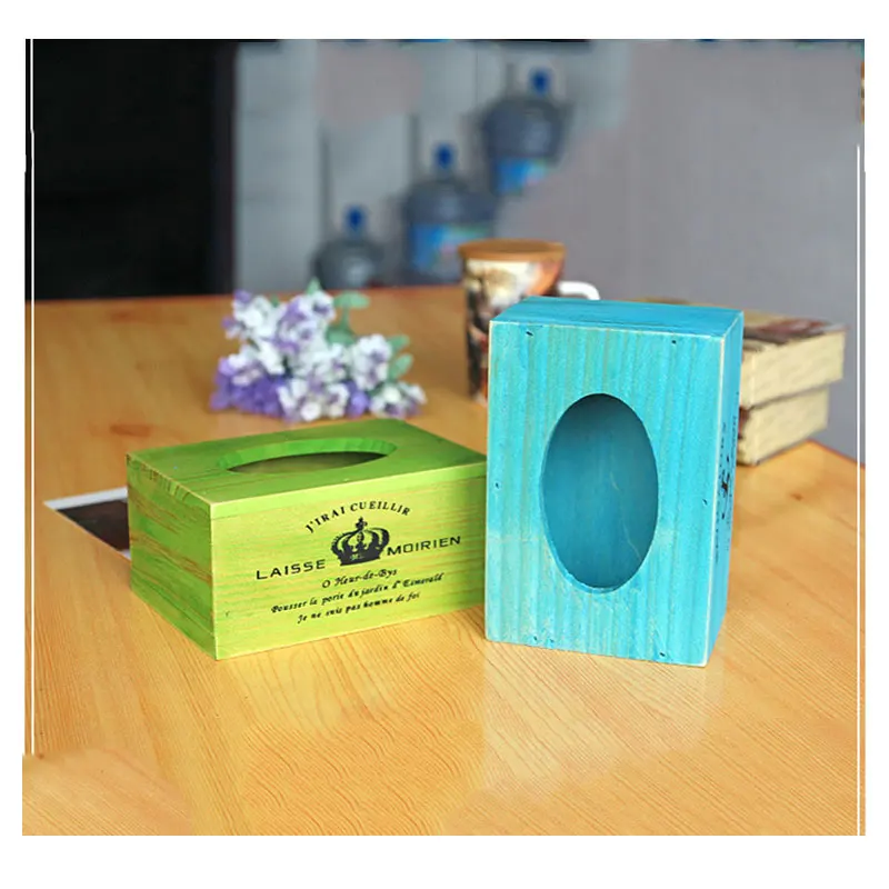 Zakka ретро деревянные бумажные коробки для хранения полотенец европейские