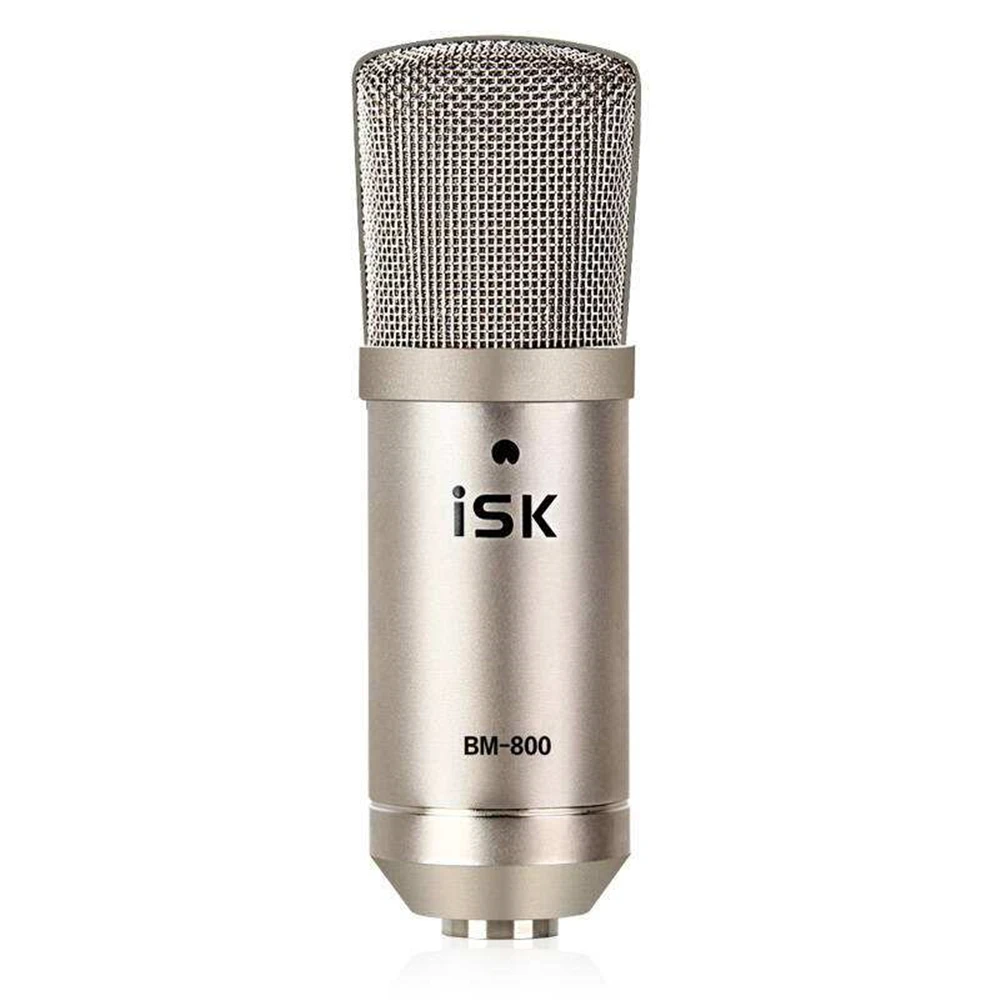Оригинальный компактный конденсаторный микрофон ISK с поп фильтром для
