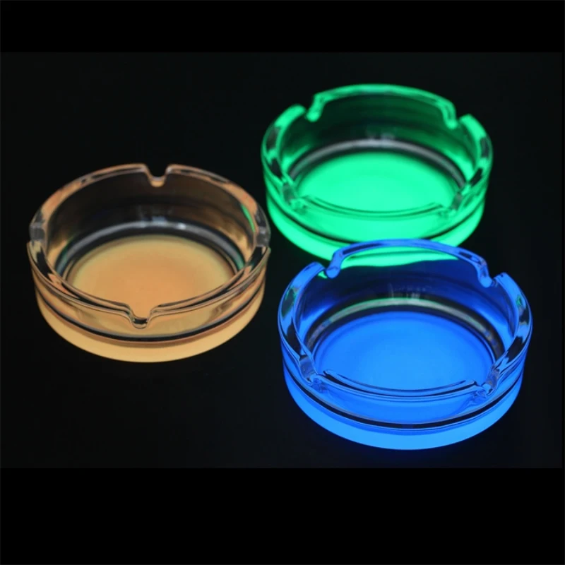 Крутая светильник ящаяся пепельница креативная Люминесцентная стеклянная