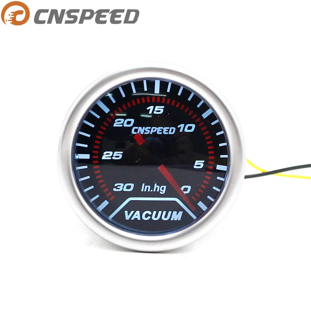 CNSPEED 2 &quot52 мм 12 в автомобильный Вакуумный датчик 30 ~ 0 дюймов Hg дисплей дымовые