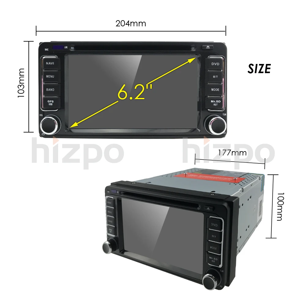 Dvd плеер gps навигации для Toyota Terios Corolla Старый Camry Prado RAV4 Универсальный 2Din Радио 2 г + 16