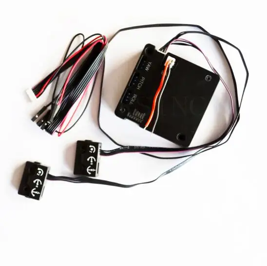 Alexmos 32bit Бесщеточным двигателем воздушного PTZ Gimbal из углеволокна с комбинированный комплект системы кодирования Alexmos 3xis 8bit 32-битный контроллер w/3 шт. BGM5208-200-12 мотор для DSLR Камера - Цвет: Alexmos 32bit
