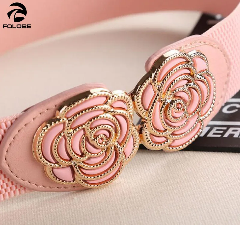 Модный женский широкий пояс с эластичной резинкой на талии эластичный цветочным