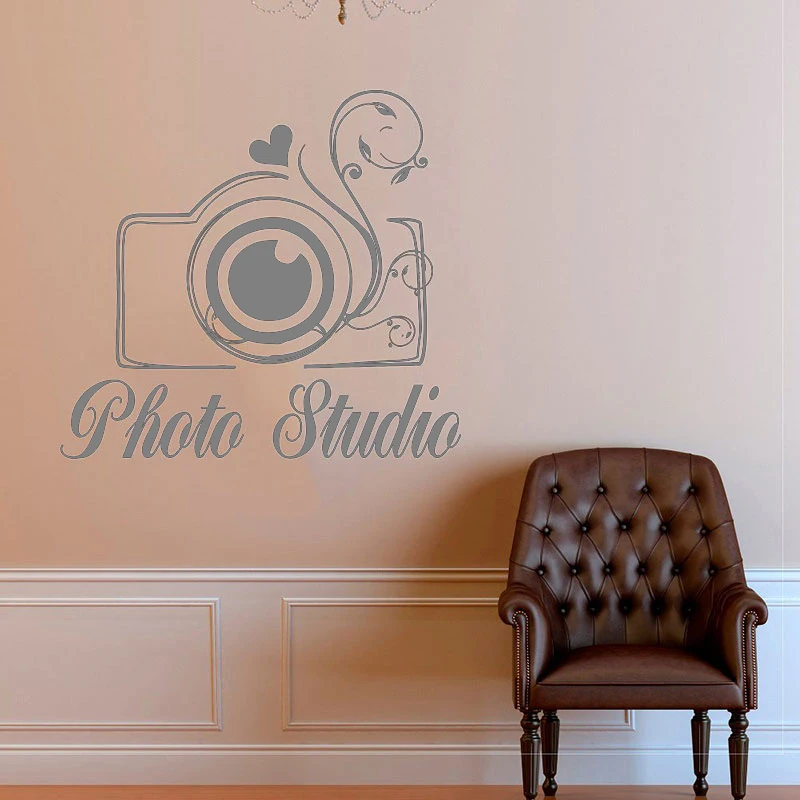 Творческое Photo Studio Наклейки на стены Камера искусство с кружевом детские носки домашний декор из винила настенные наклейки магазин декоративный самоклеющийся D612