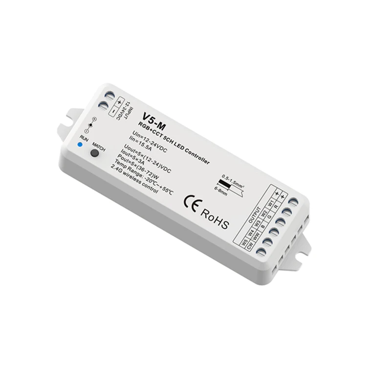SKYDANCE новый Led RGBCCT лента RF пульт дистанционного управления Беспроводной 3A * 5CH 15A 5
