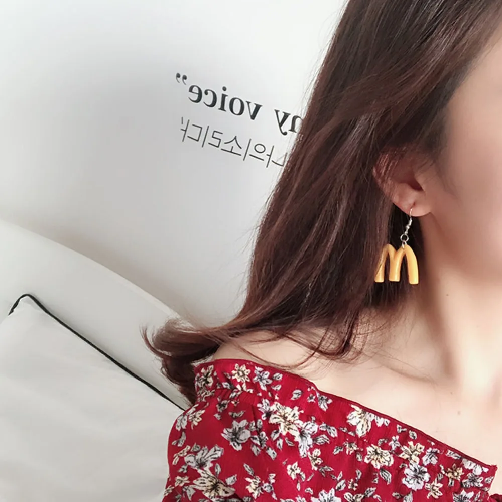 Новый стиль милый студийный фон с имитацией серьги в виде продуктов питания