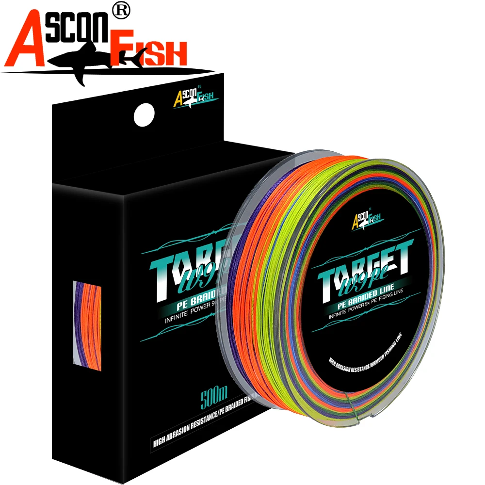 Аscon Fish 9 нитей поводки для рыбалки 500m пряди плетеная леска рыболовная шнур