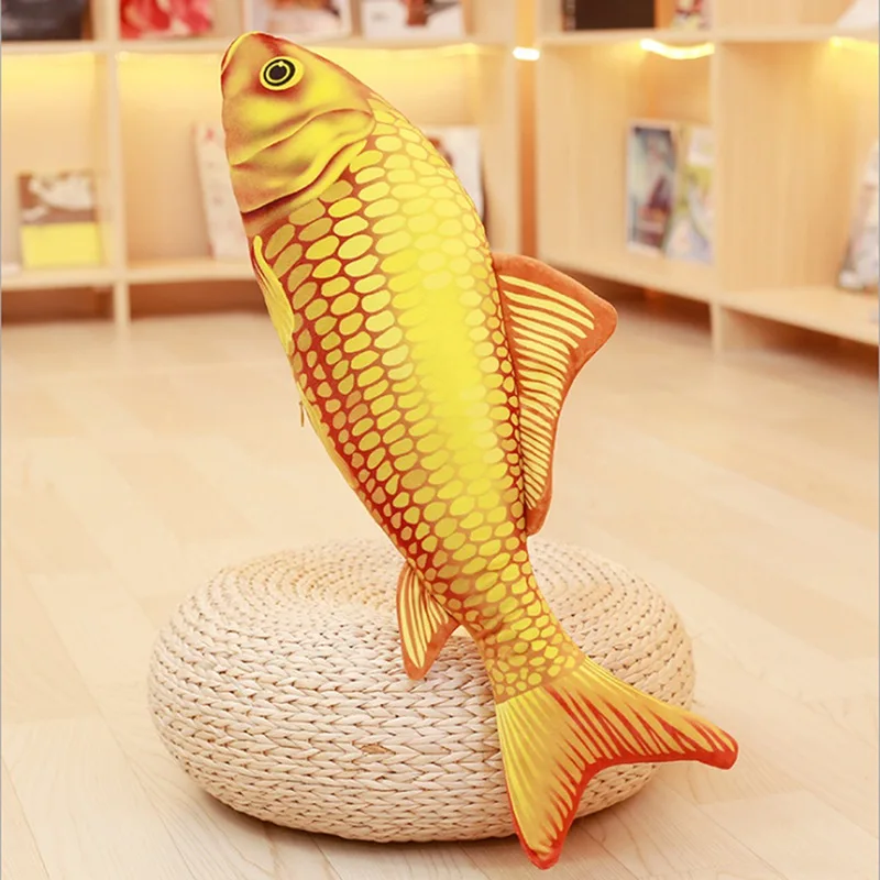

Plush Creative 3D Carp Fish Shape Cat Toy Gift Cute Simulation Fish Playing Toy Catnip fish Stuffed Pet Product Supplies