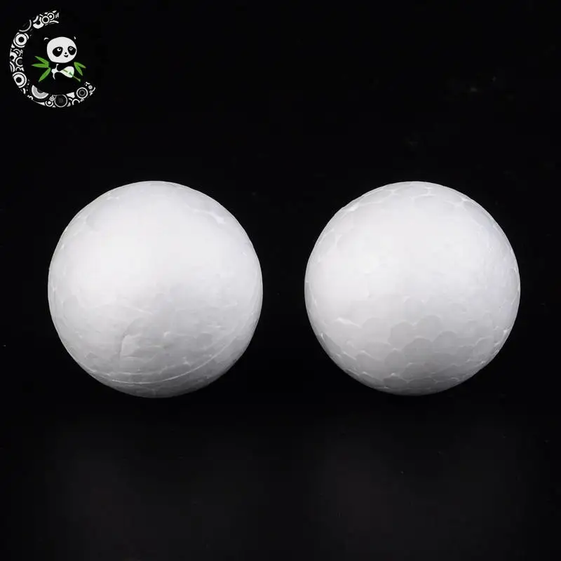 100pcs Round Ball В форме рождественских колокольчиков моделирование пенополистирол/пенополистирол DIY украшения ремесла, белый, 63x65mm - Цвет: 100pcs Round Ball