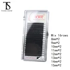 16 линиилотке Mix Длина наращивания ресниц 8-15 мм отдельные ресницы мягкие 1 лотокLot все размеры смешанные Длина макияж ресниц