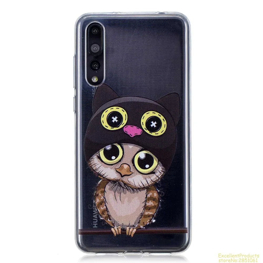 Силиконовый чехол для huawei P20 PRO fundas hoesje Красивый Веселый мультяшный из ТПУ с