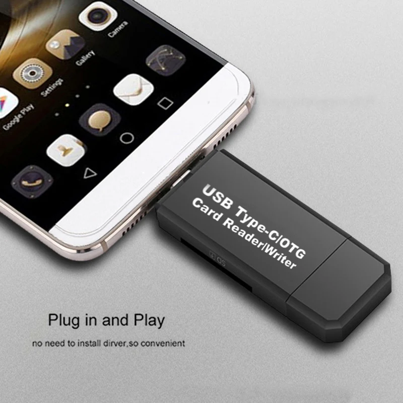 Тип-C устройство для чтения карт USB 3,0 Micro SD TF Тип C Multi чтения карт памяти кард-ридер разъем и играть Смарт 2-в-1 многофункциональное устройство для чтения карт