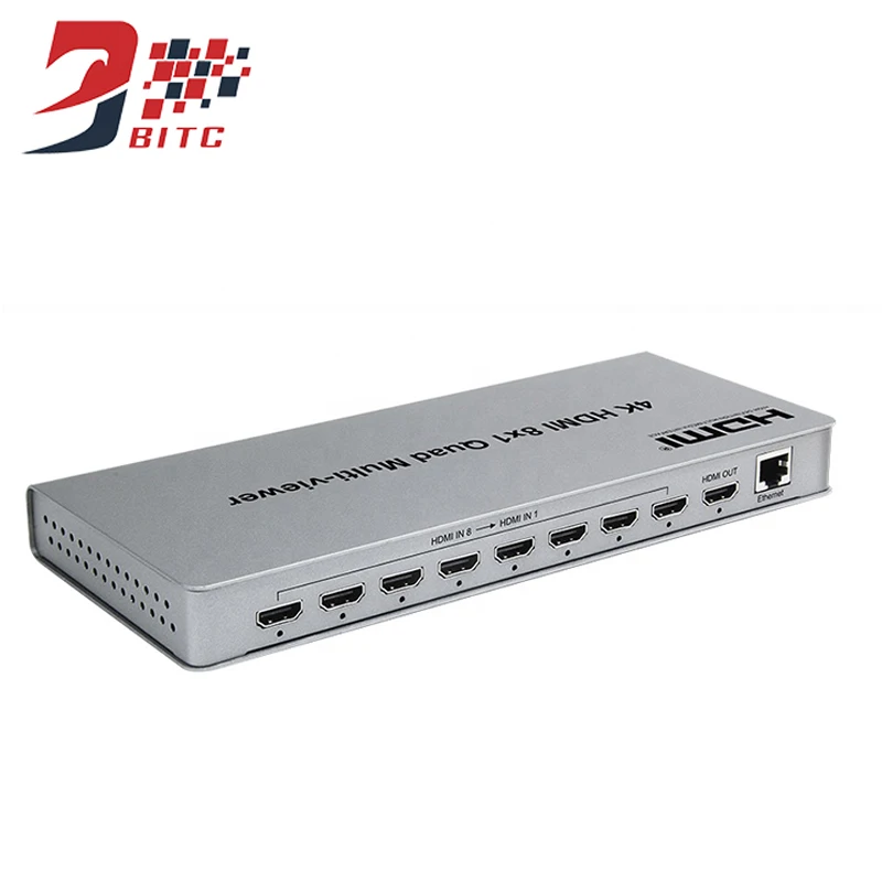 8x1 SZBITC 4K HDMI 8x1 Quad multi-просмотра HDMI коммутатор 8 в 1 из бесшовного мультипросмотра переключатель ИК экран-разделитель конвертер - Цвет: 8x1