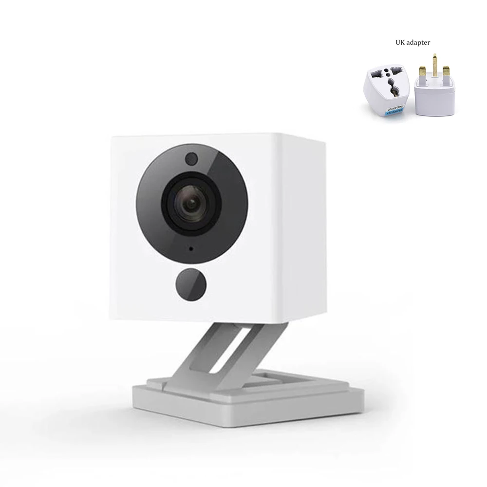 Add UK Adapter Xiao mi jia, умный дом, 110 градусов, F2.0, 8X1080 P, цифровой зум, Wi-Fi, беспроводная камера, смарт-камера, IP mi камера - Цвет: Add UK Adapter