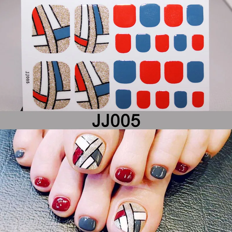 22 шт./лист водонепроницаемые наклейки для ногтей с закрытым носком | Красота и